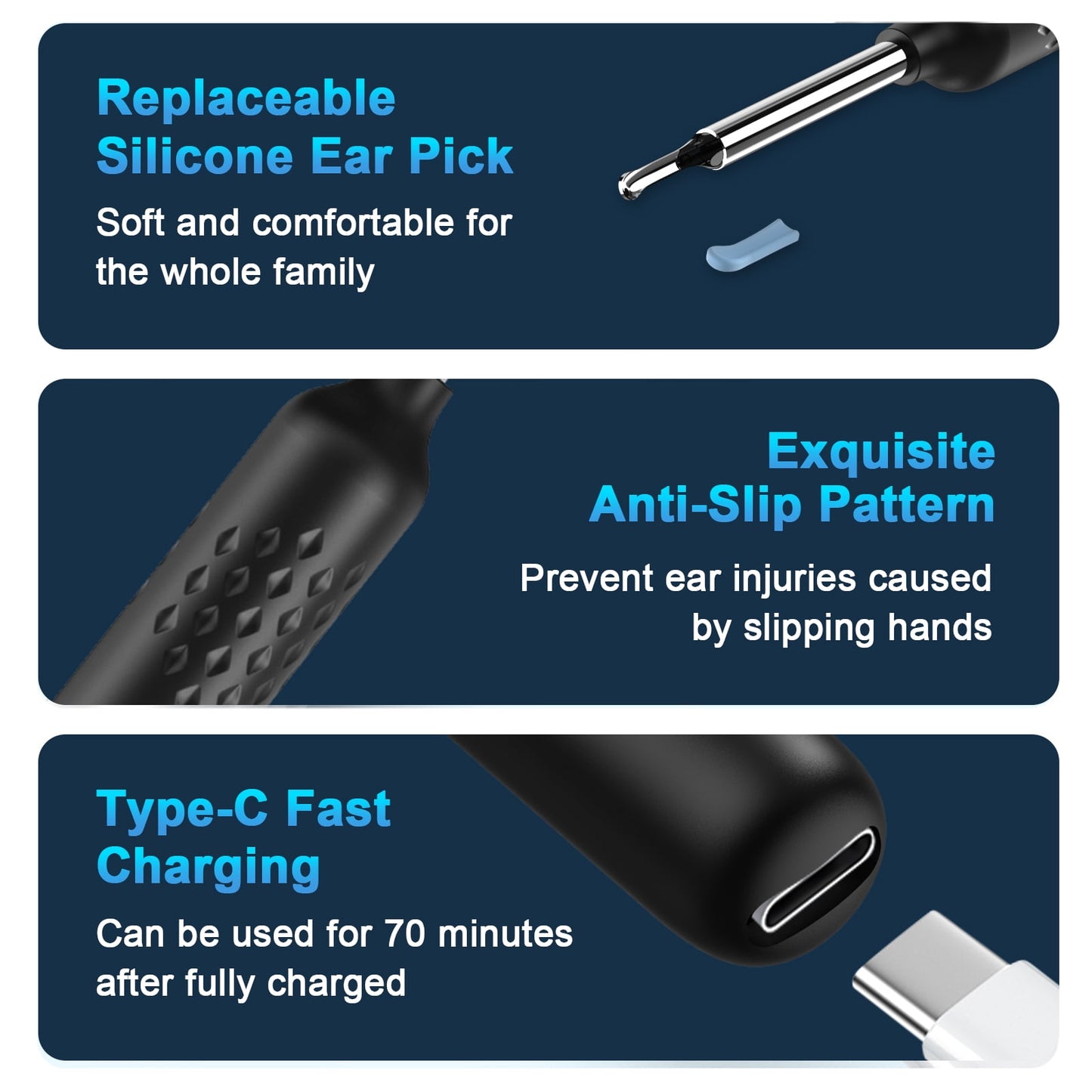 Ear Wax Removal,NEXPURE Ear Cleaner with 1080P HD Camera , Wirless Otoscope with 7 Pieces Set for Ear Cleaning