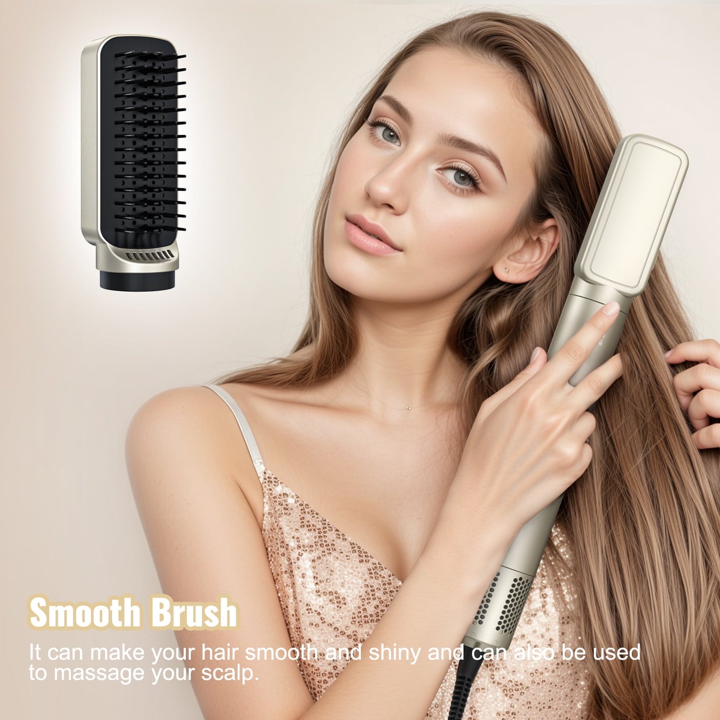 NEXPURE Blow Dryer Brush,6 in 1 Hair Styler with 110,000 RPM High-Speed Negative Ionic Hair Dryer,Hot Air Brush,Wrap Curlers,Straightener Brush,Professional Hair Dryer Brush for Hair Styling