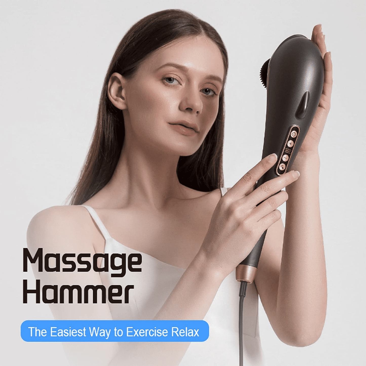 NEXPURE Rechargeable Handheld Massager, Shiatsu Corded Deep Tissue Massager for Neck, Back, Shoulders, Legs, Relieve Fatigue