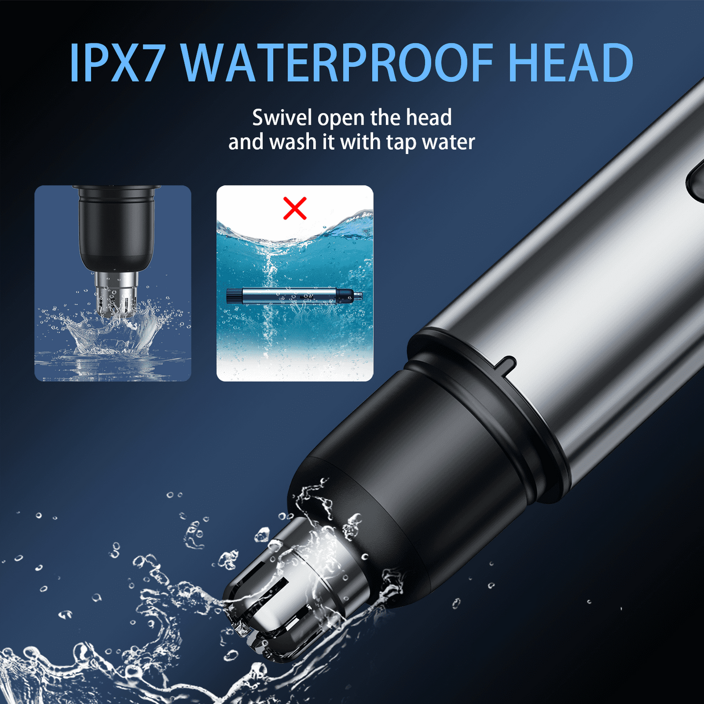 NEXPURE Nose Hair Trimmer, Lithium Ion Battery Electric Nose Ear Hair Remover, GT-2011BIM