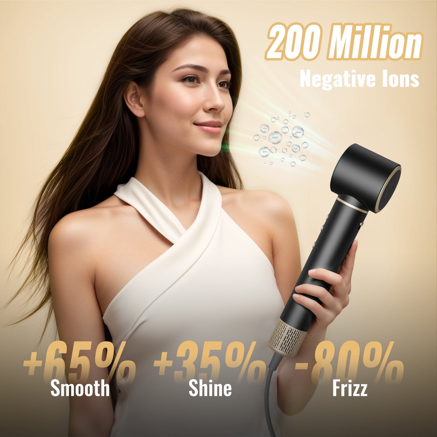NEXPURE Blow Dryer Brush,5 in 1 Hair Styler with 110,000 RPM High-Speed Negative Ionic Hair Dryer,Hot Air Brush,Wrap Curlers,Straightener Brush,Professional Hair Dryer Brush for hair Styling