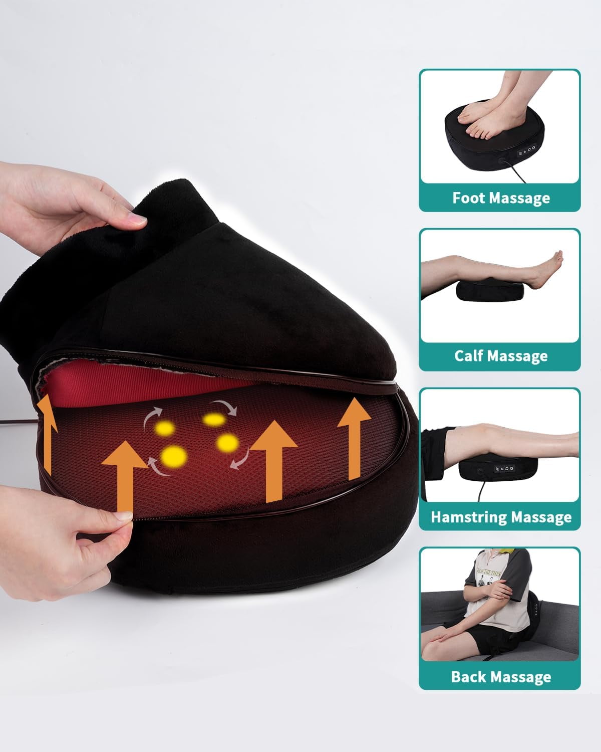 NEXPURE Foot Massager with Heat, Wireless Control Shiatsu Foot Massager with Heating