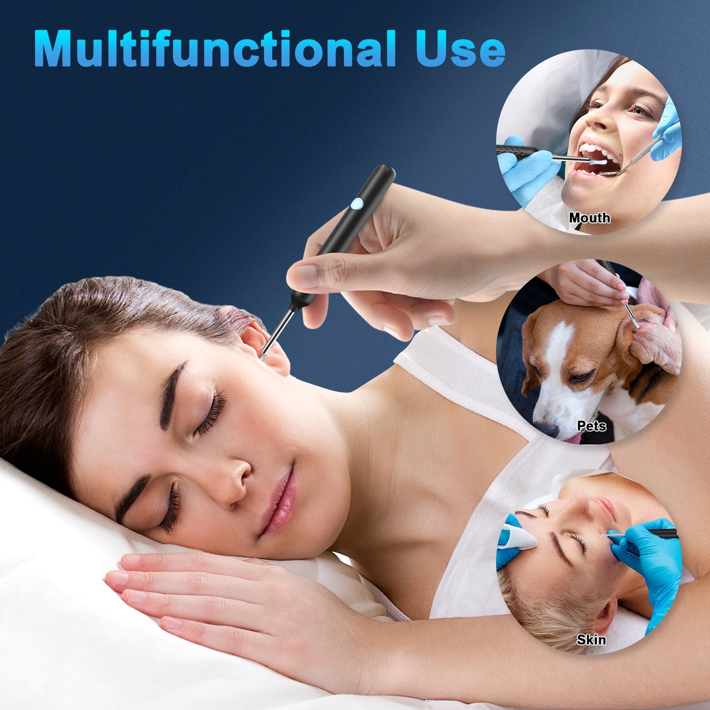 Ear Wax Removal,NEXPURE Ear Cleaner with 1080P HD Camera , Wirless Otoscope with 7 Pieces Set for Ear Cleaning