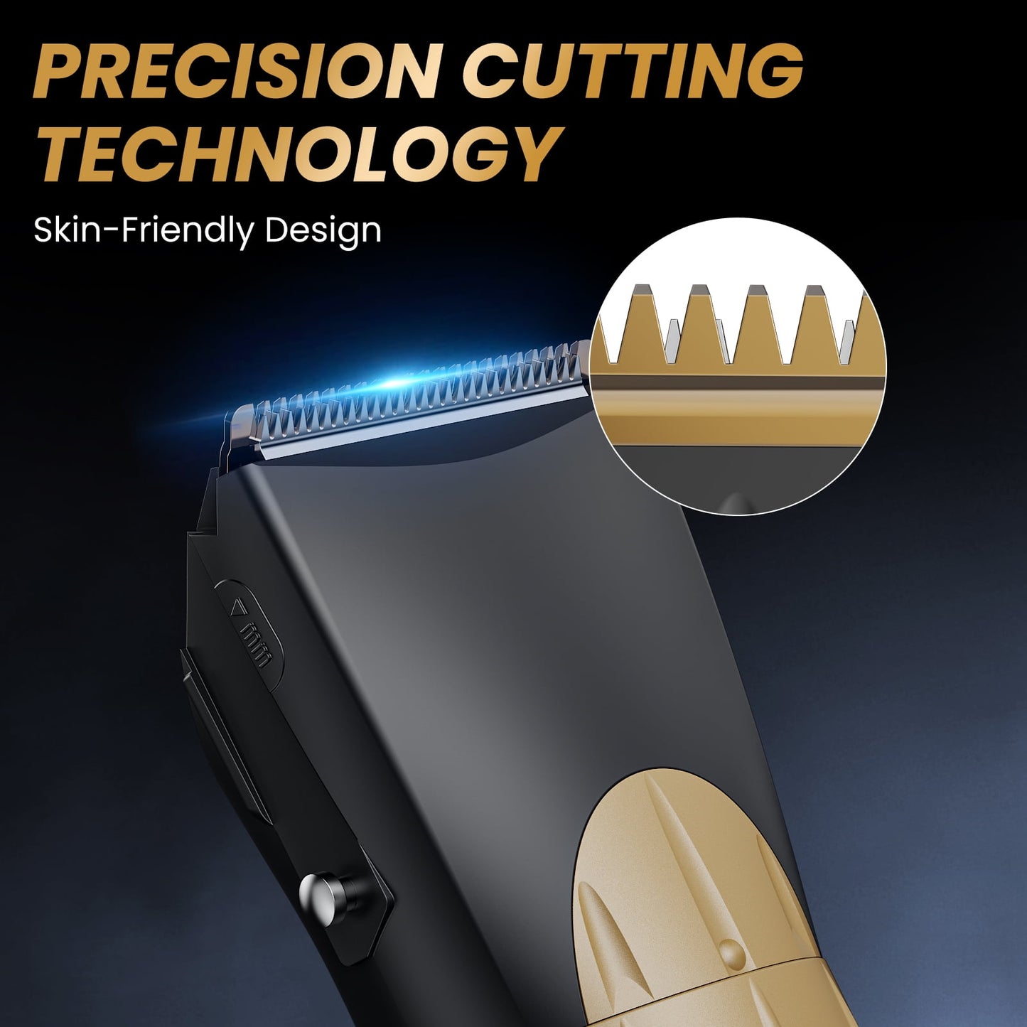 NEXPURE Hair Clipper for Men, Cordless Clipper with Rechargeable LED Indicator, Low Nosie Haircut Grooming Kit for Men/Kids, Black