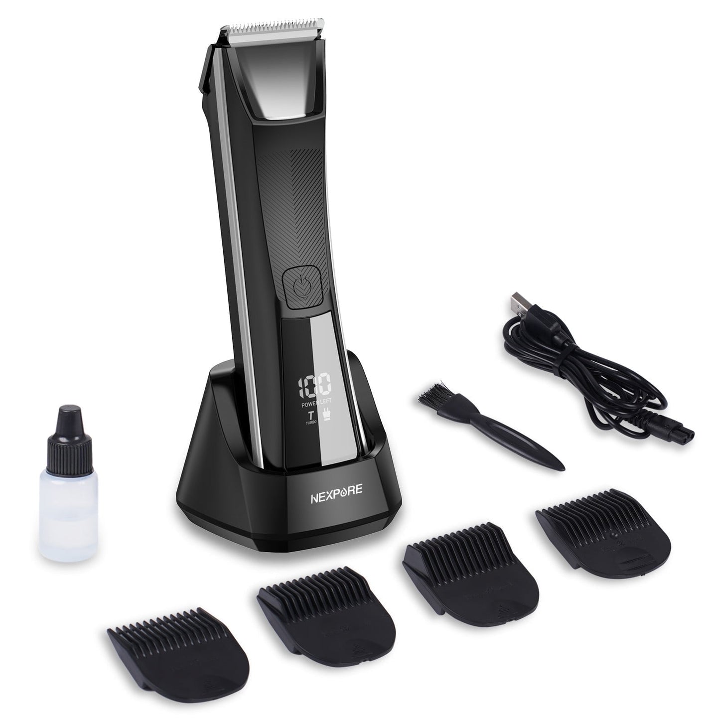 NEXPURE Bikini Trimmer,Pubic Hair Trimmer& Groin Ball Shaver for Women and Men, IPX5 Waterproof, USB Recharge Dock