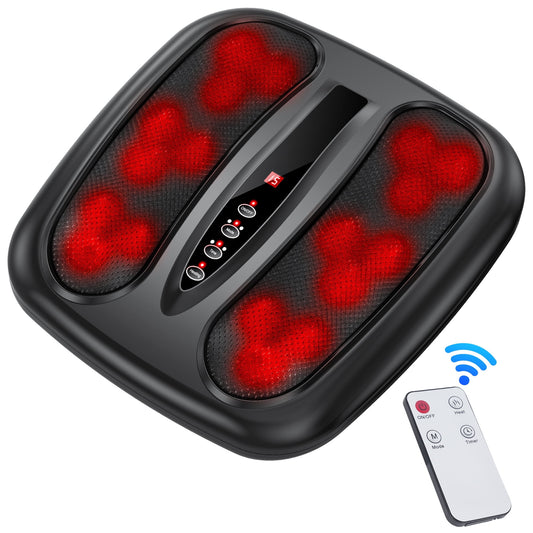 NEXPURE Foot Massager with Heat, 3 Modes, Wireless Control Shiatsu Foot Massager with Heating