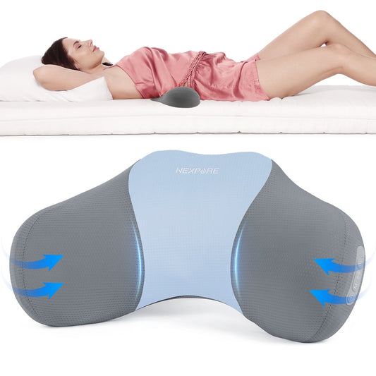 NEXPURE Lumbar Massage, Waist Massager Pillow for Men Women Gifts, Home Office Sleep, Blue