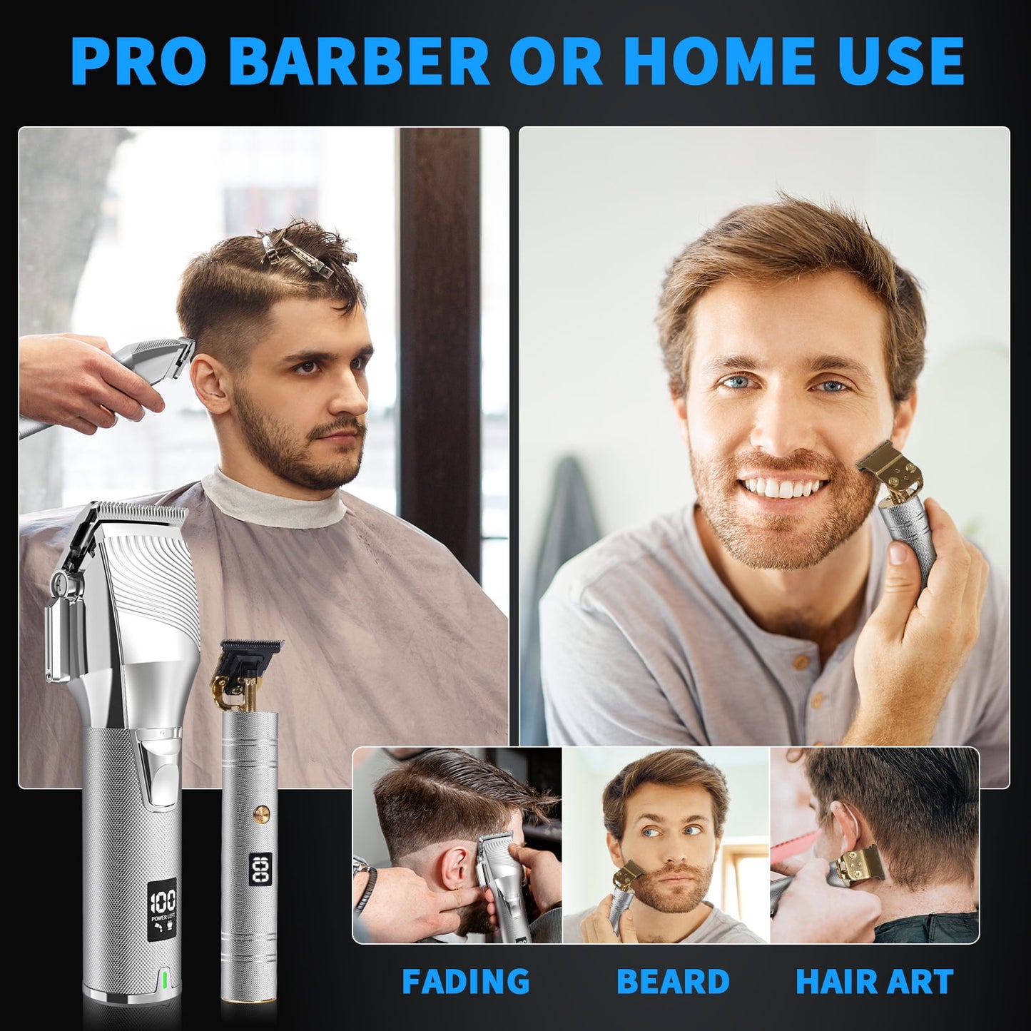 NEXPURE Hair Clippers,Cordless Beard Trimmer for Men,LCD Display Hair Clippers and Trimmer Sets,Haircut Beauty Kit for Men