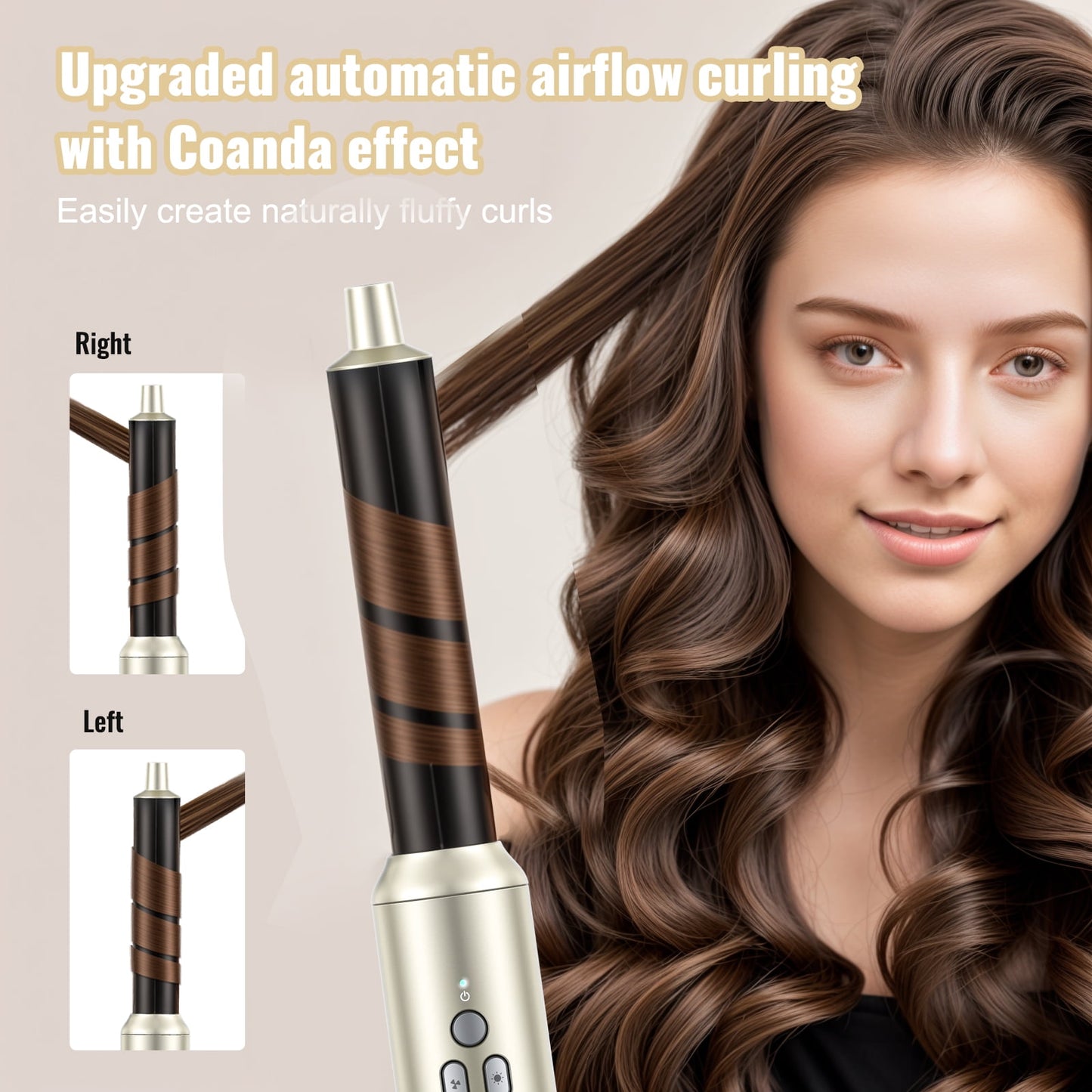 NEXPURE Blow Dryer Brush,6 in 1 Hair Styler with 110,000 RPM High-Speed Negative Ionic Hair Dryer,Hot Air Brush,Wrap Curlers,Straightener Brush,Professional Hair Dryer Brush for Hair Styling