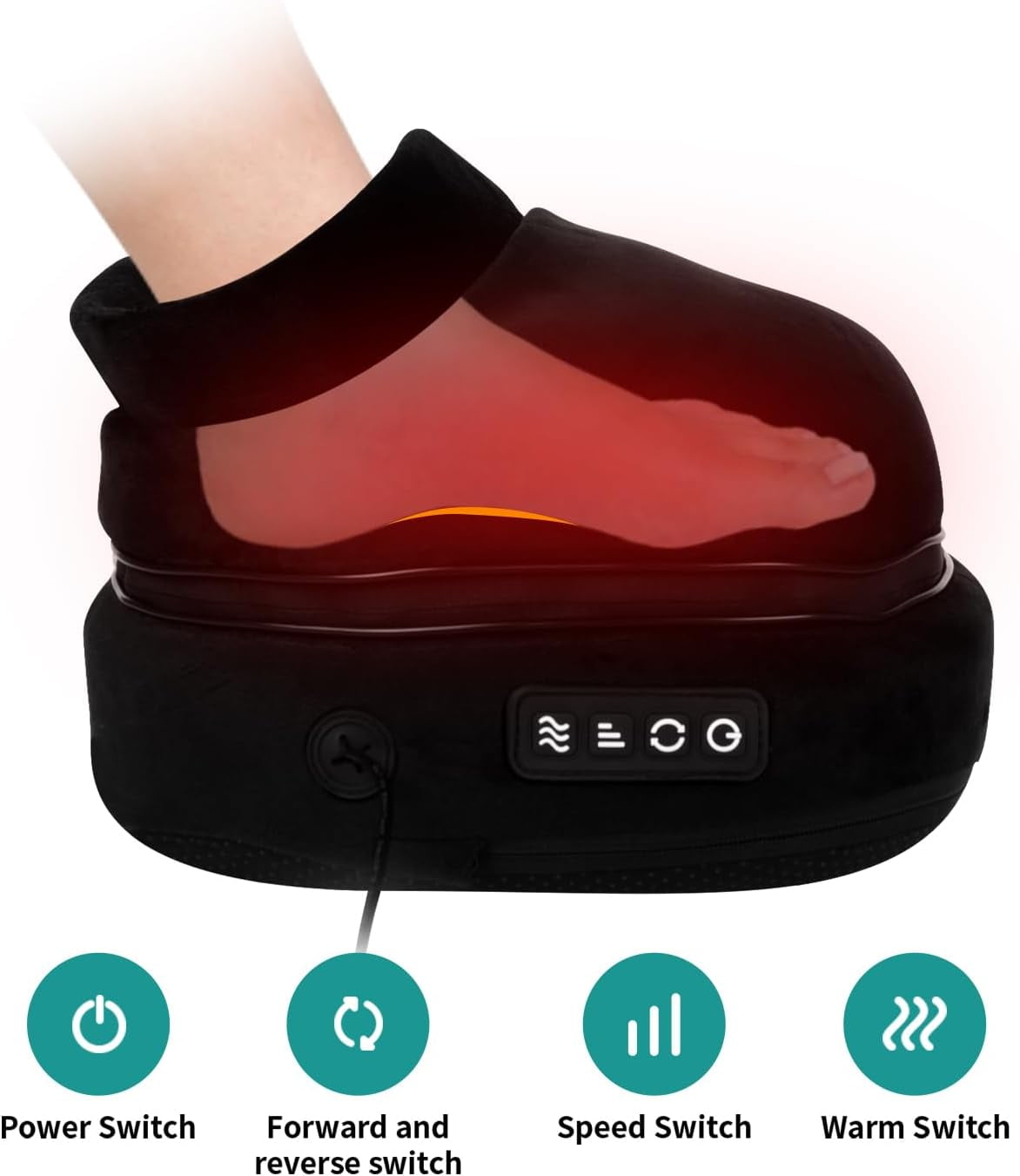 NEXPURE Foot Massager with Heat, Wireless Control Shiatsu Foot Massager with Heating