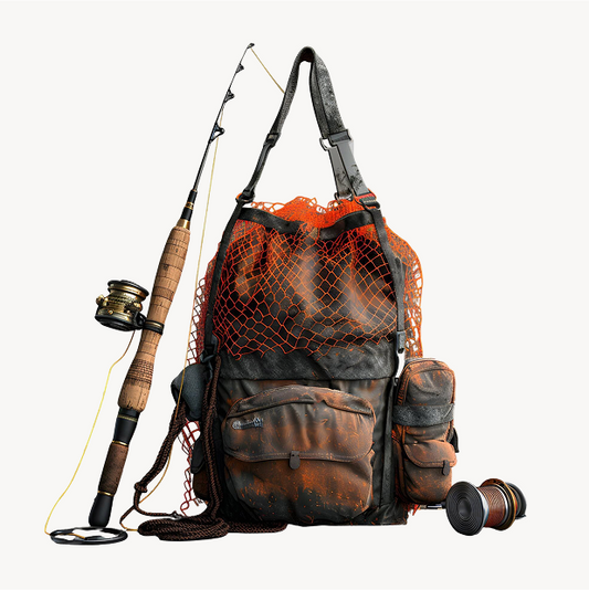Fishing Backpack and Rod