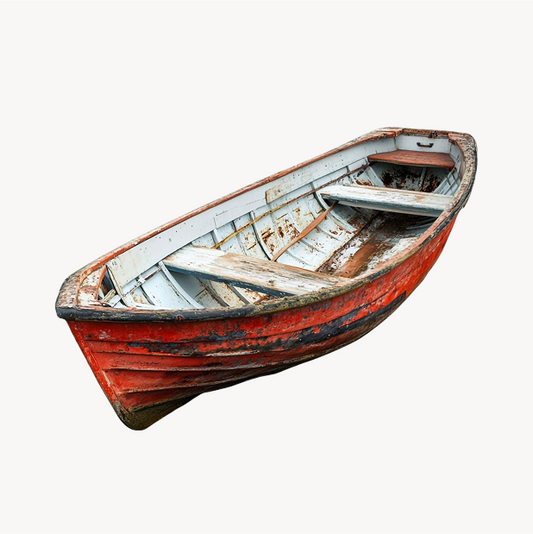 Red Rowboat Weathered